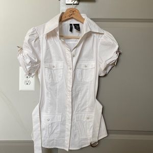 mixit stretch- white blouse